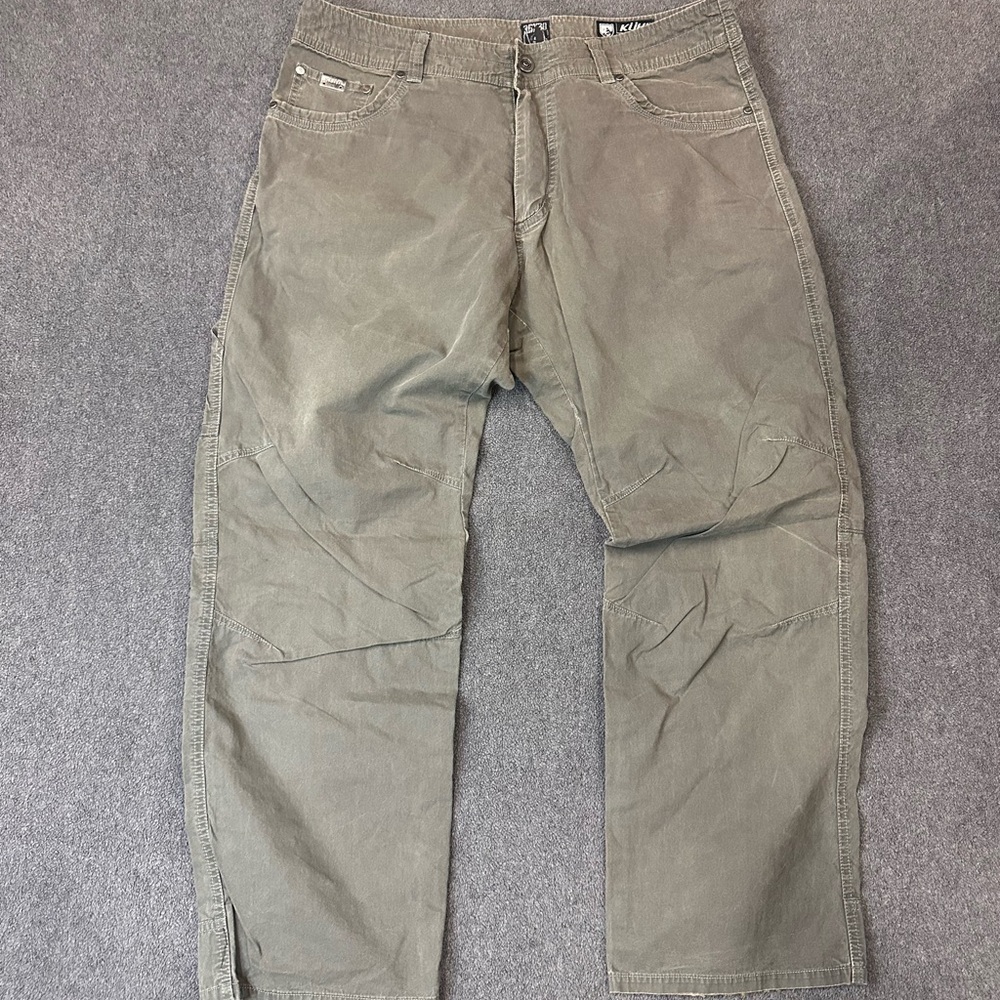 Kuhl Jeans Mens 36x30 Green Revolvr Straight Stretch Mid Rise Hiking Outdoor